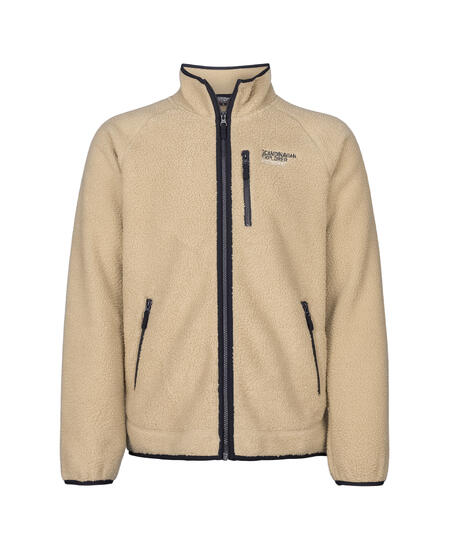 Sherpa fleecejakke unisex beige 